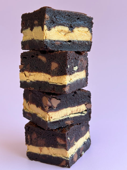Fudgy chocolate brownies stuffed with Caramilk