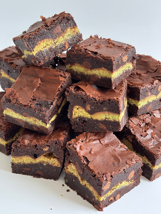 Decadent chocolate brownies stuffed with a layer of Aero peppermint chocolate blocks